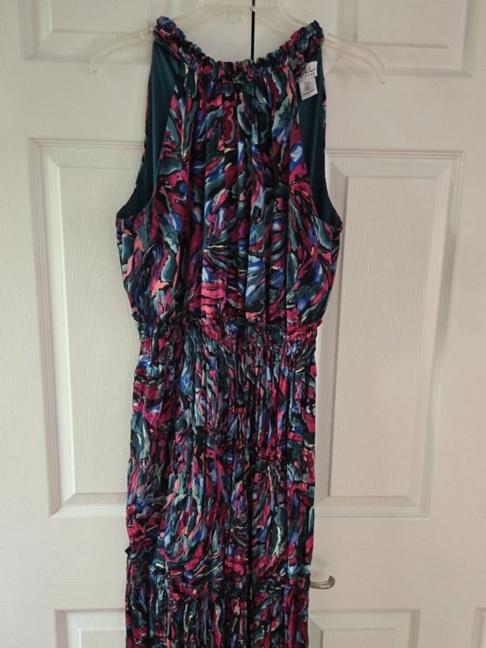 Nicole Miller Floral Bridesmaid Dress Sleeveless Belted Women's M